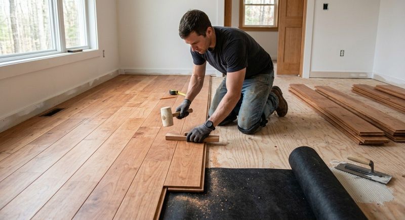 Cherry Floor Installation in Henderson, NV