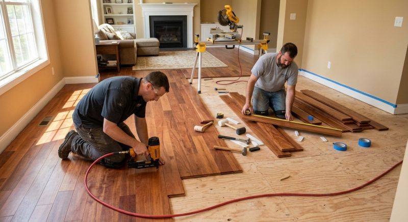 Cherry Floor Installation in Henderson, NV