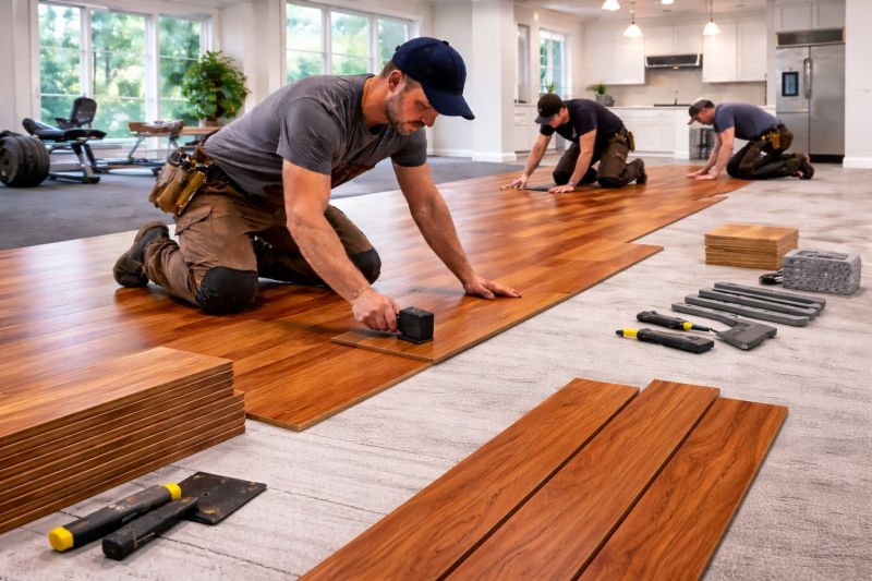 Cherry Floor Installation in Las Vegas, NV