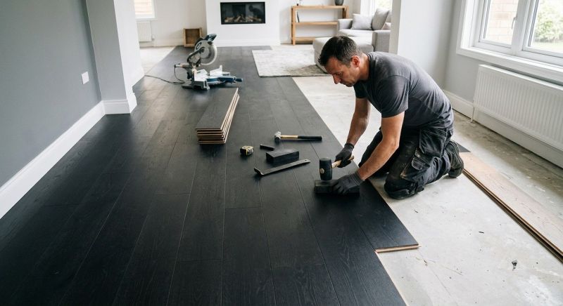 Dark Wood Floor Installation in Las Vegas, NV