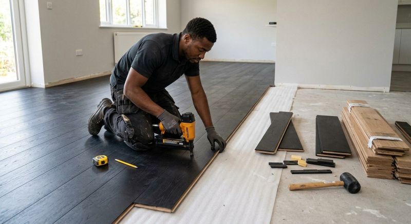 Dark Wood Floor Installation in Las Vegas, NV